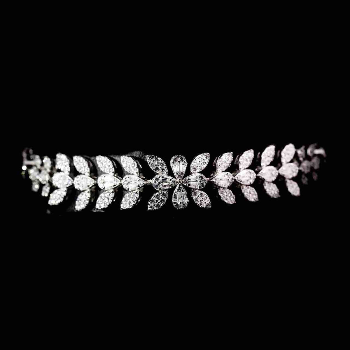 Omnia Fawziya White Bridal Full Set in 925 Silver High Quality Simulated Diamonds - OMNIASTORES UAE