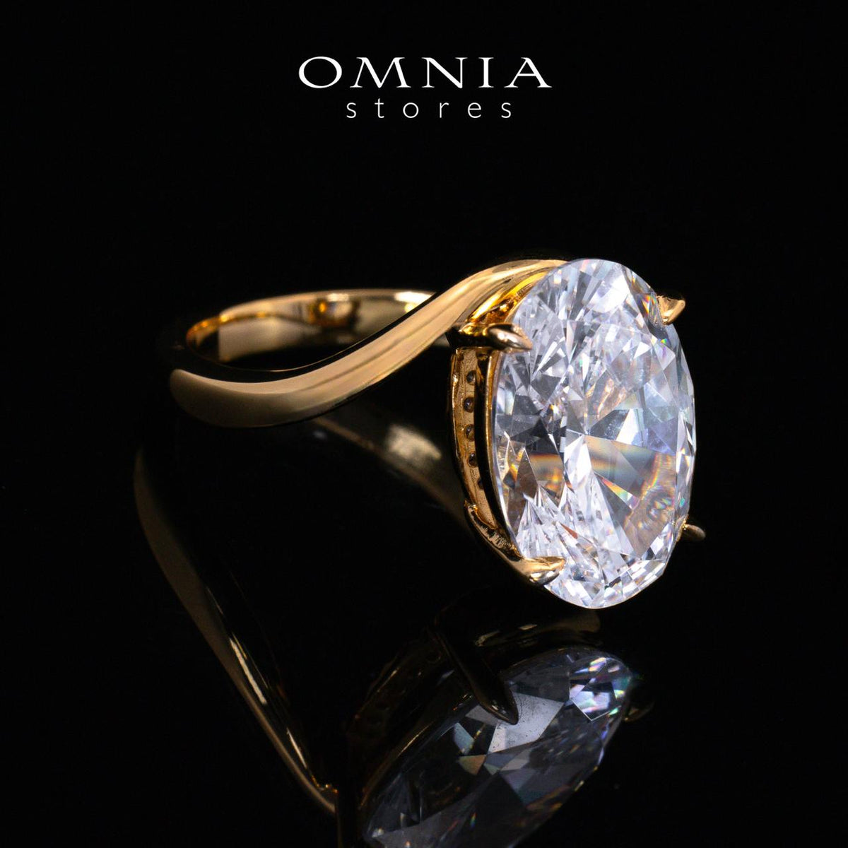 Heyley Gold Oval Cut Certified Lab Crafted Ring With High Quality 925 Silver - OMNIASTORES UAE