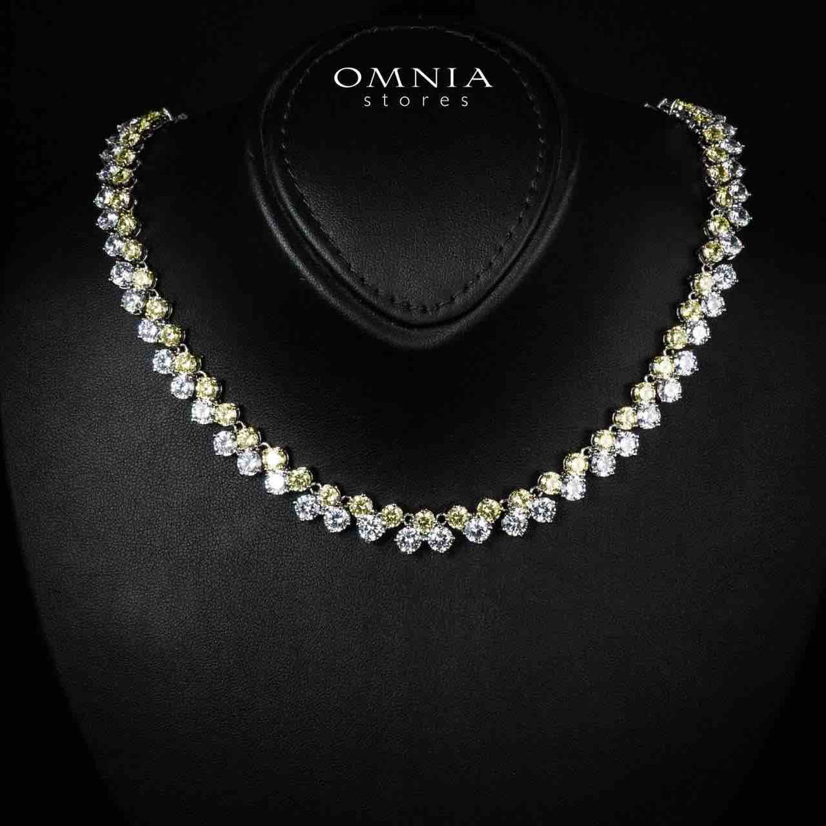 Hessa Yellow and Whte Luxury Bridal Full Set in High Quality Simulated Diamonds - OMNIASTORES UAE