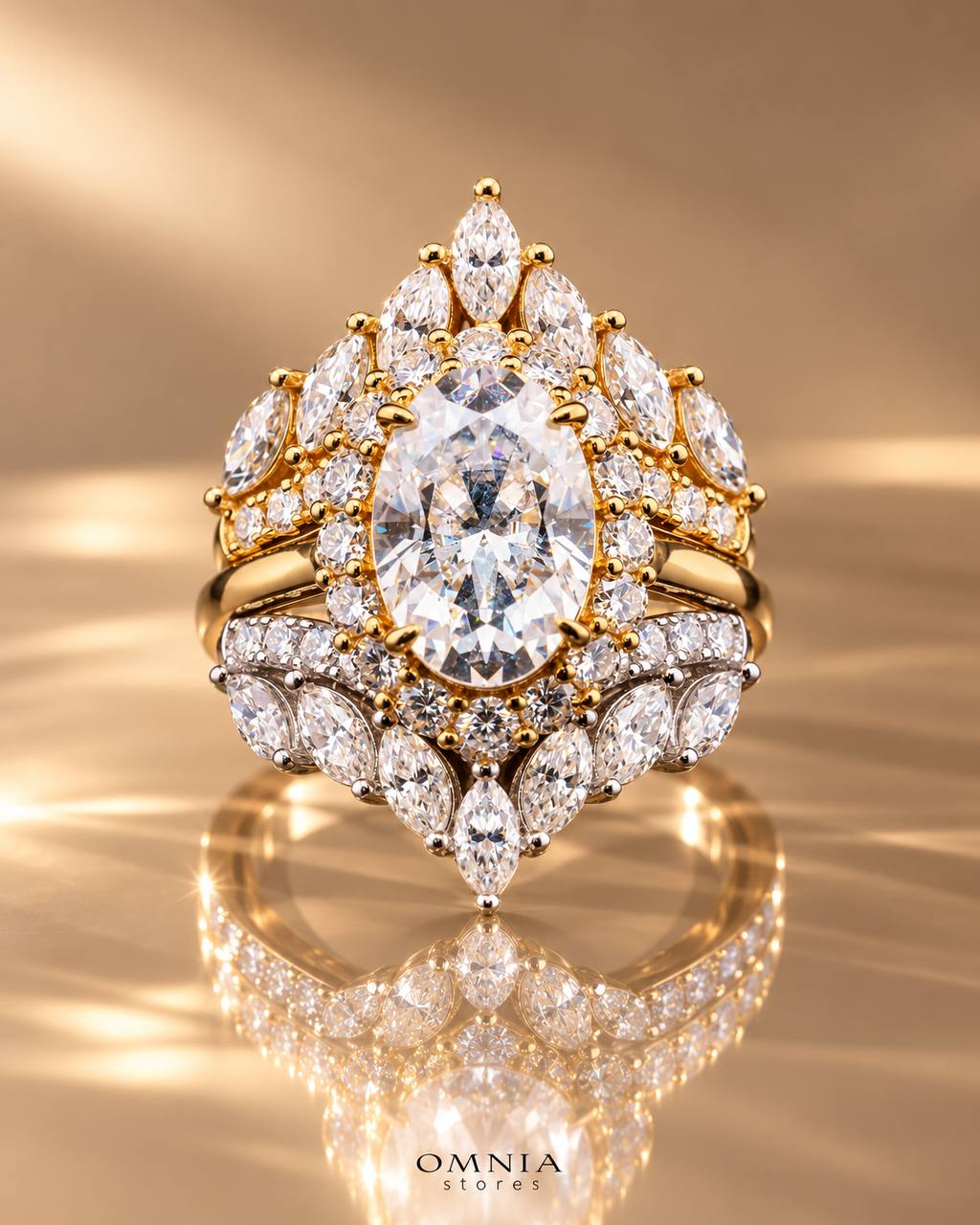Vittoria Royal Moissanite Ring – 8x12mm Oval Lab-Grown White Moissanite 925 Sterling Silver