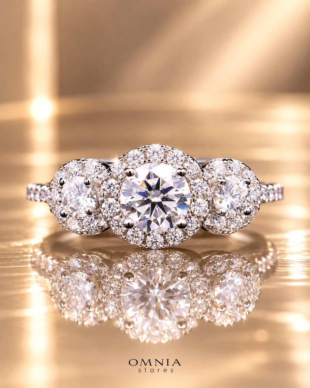 Fawzia White Round Cut Ring GRA Certified in High Quality 925 Silver 6.0mm 0.8ct