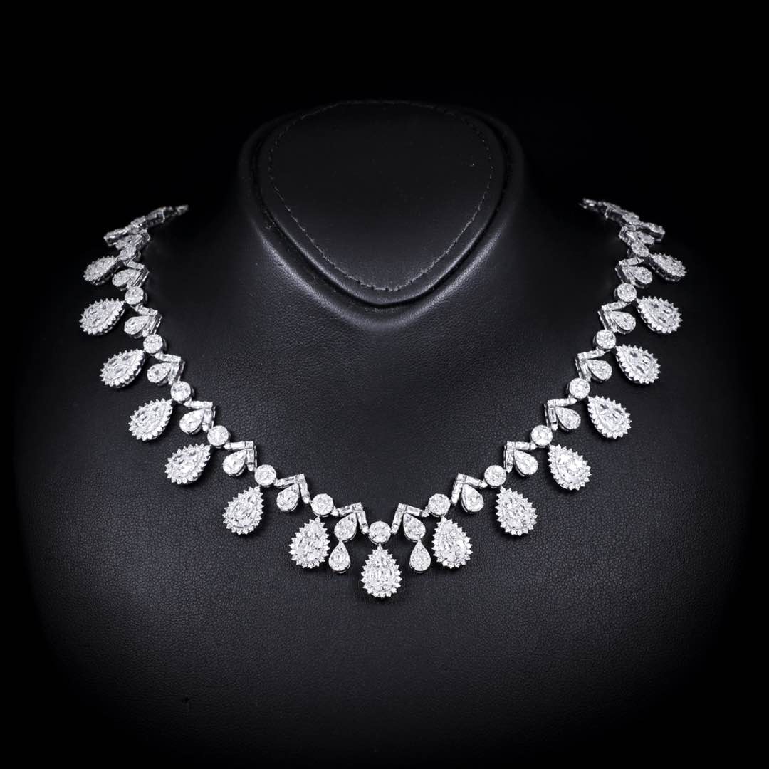 Omnia Hana White Bridal Full Set in 925 Silver High Quality Simulated Diamonds