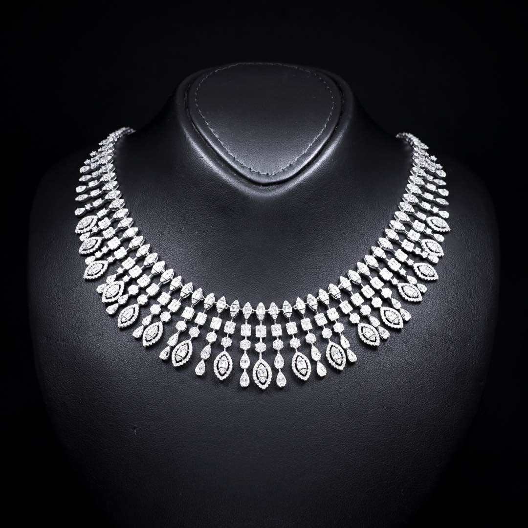 Omnia Hamida White Bridal Full Set in 925 Silver High Quality Simulated Diamonds
