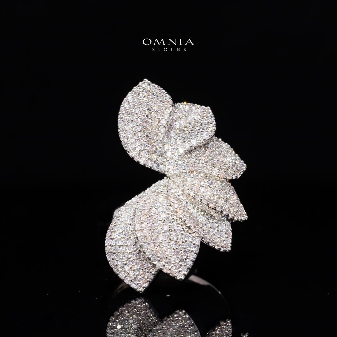 Omnia Alaia Luxury White Bridal Full Set in High Quality Zircon Stone Rhodium Plated