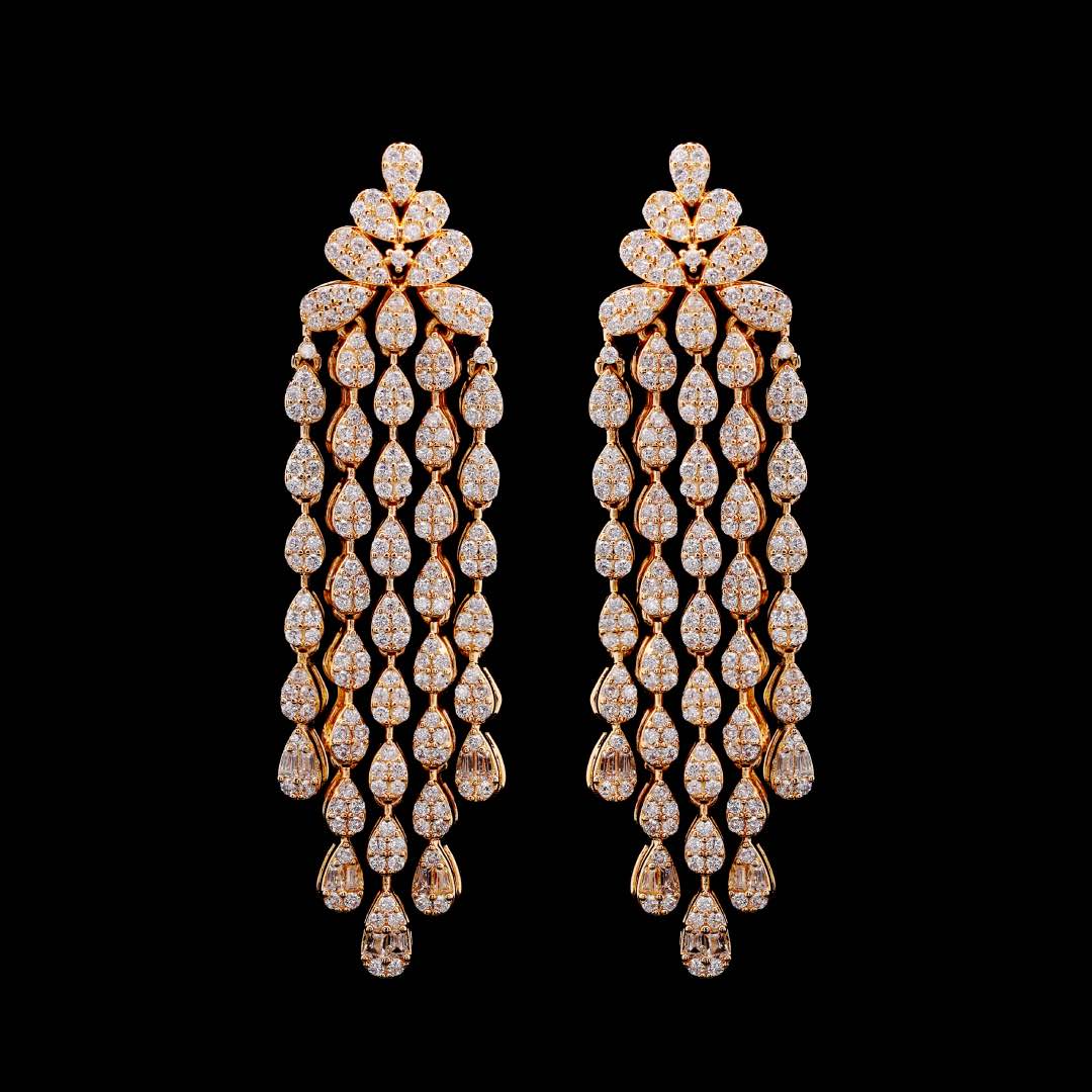 Omnia Beretta Luxury Gold Bridal Full Set in High Quality Zircon Stone Premium Rhodium Plated
