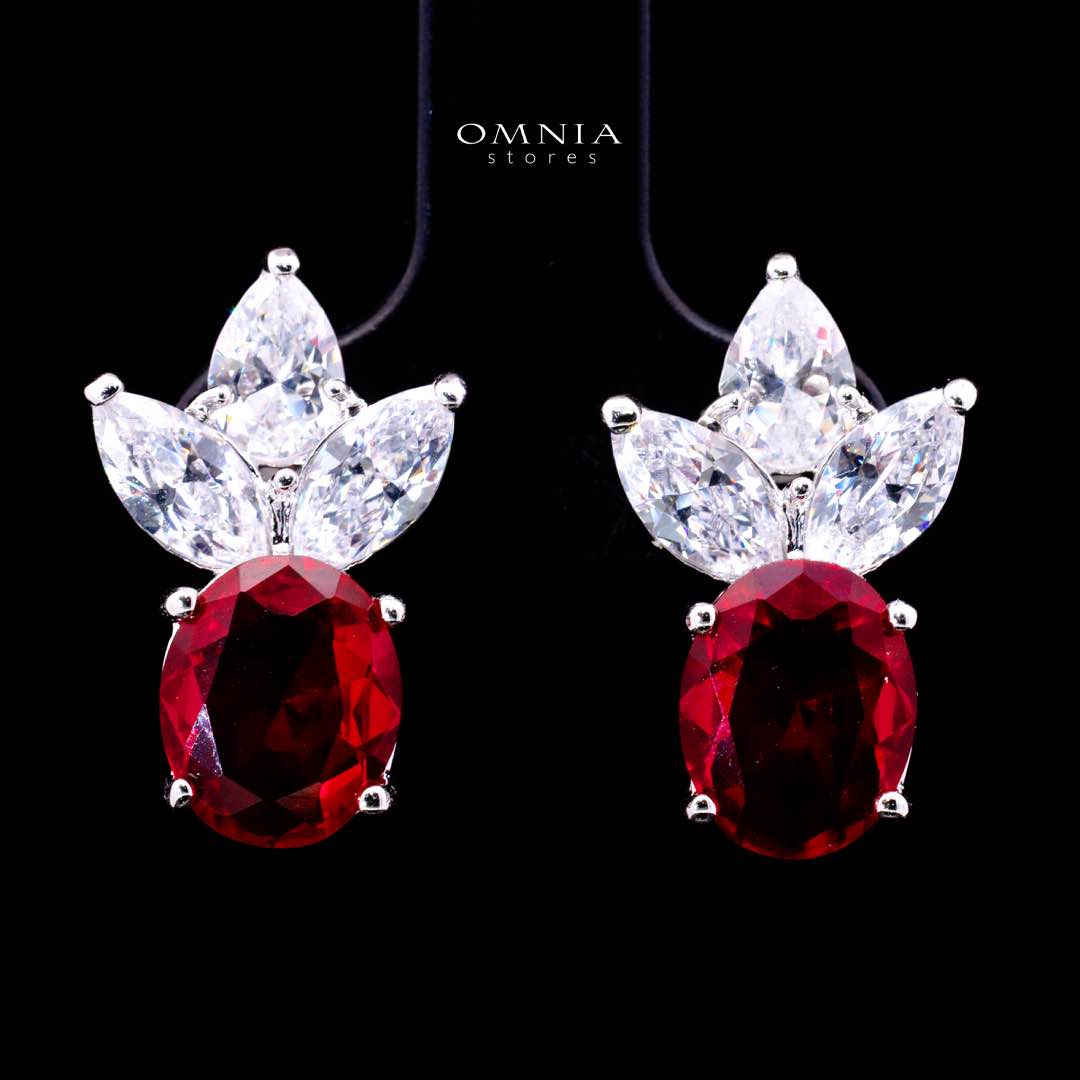 Omnia Buthaina Red Bridal Full Set High Quality Simulated Diamonds