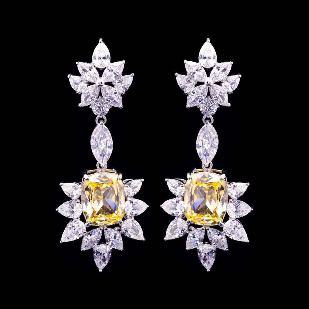 Omnia Medusa Yellow Bridal Full Set in 925 Silver High Quality Simulated diamonds
