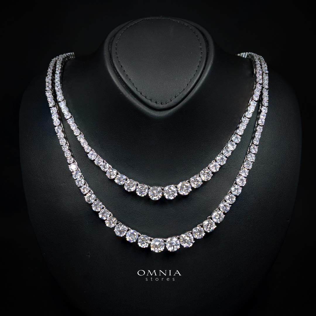 Omnia Ansa White Large Size Luxury Bridal Full Set in High Quality Simulated Diamonds Rhodium Plated