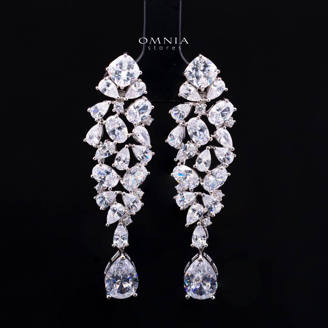 Omnia Reman White Bridal Full Set in High Quality Zircon Stone Premium Rhodium Plated (15cm only available in KSA) - OMNIASTORES UAE