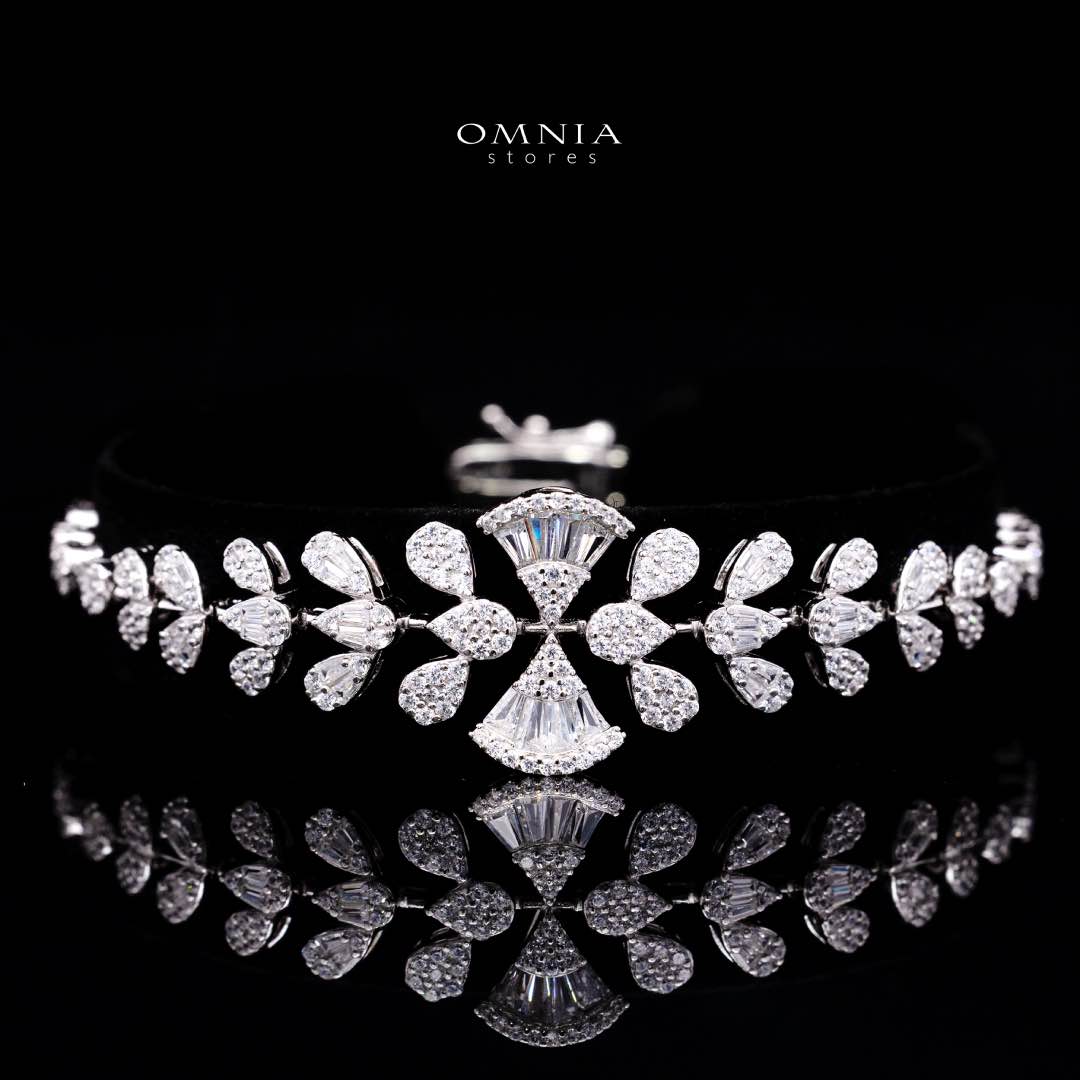 Omnia Rimal White Bridal Full Set in 925 Silver with High Quality Simulated Diamonds - OMNIASTORES UAE