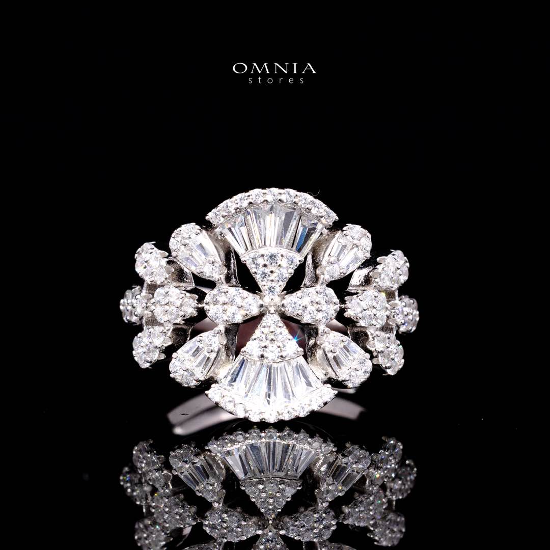 Omnia Rimal White Bridal Full Set in 925 Silver with High Quality Simulated Diamonds - OMNIASTORES UAE