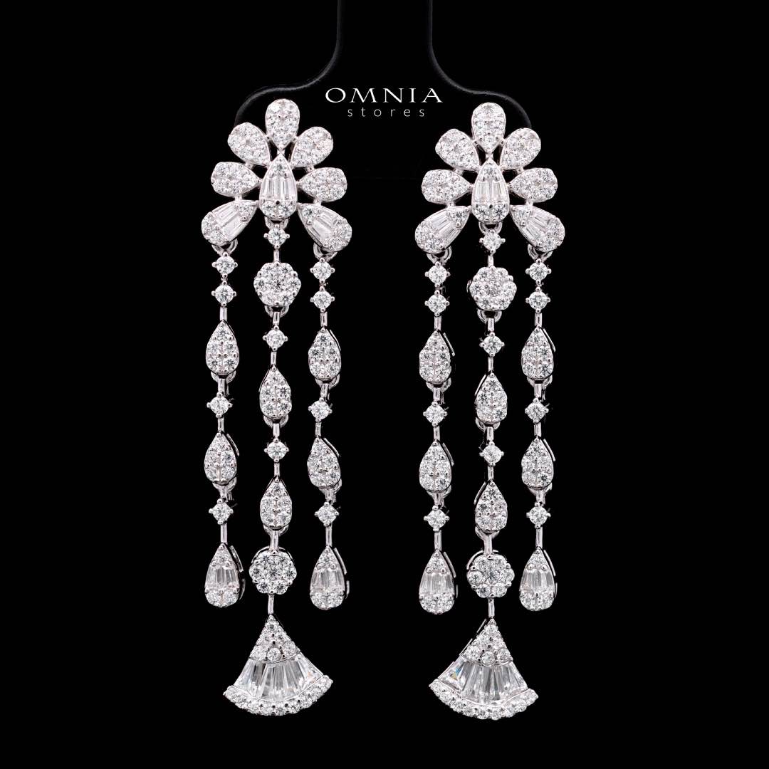 Omnia Camilla White Luxury Bridal Full Set in High Quality Rhodium Plated Zircon Stones