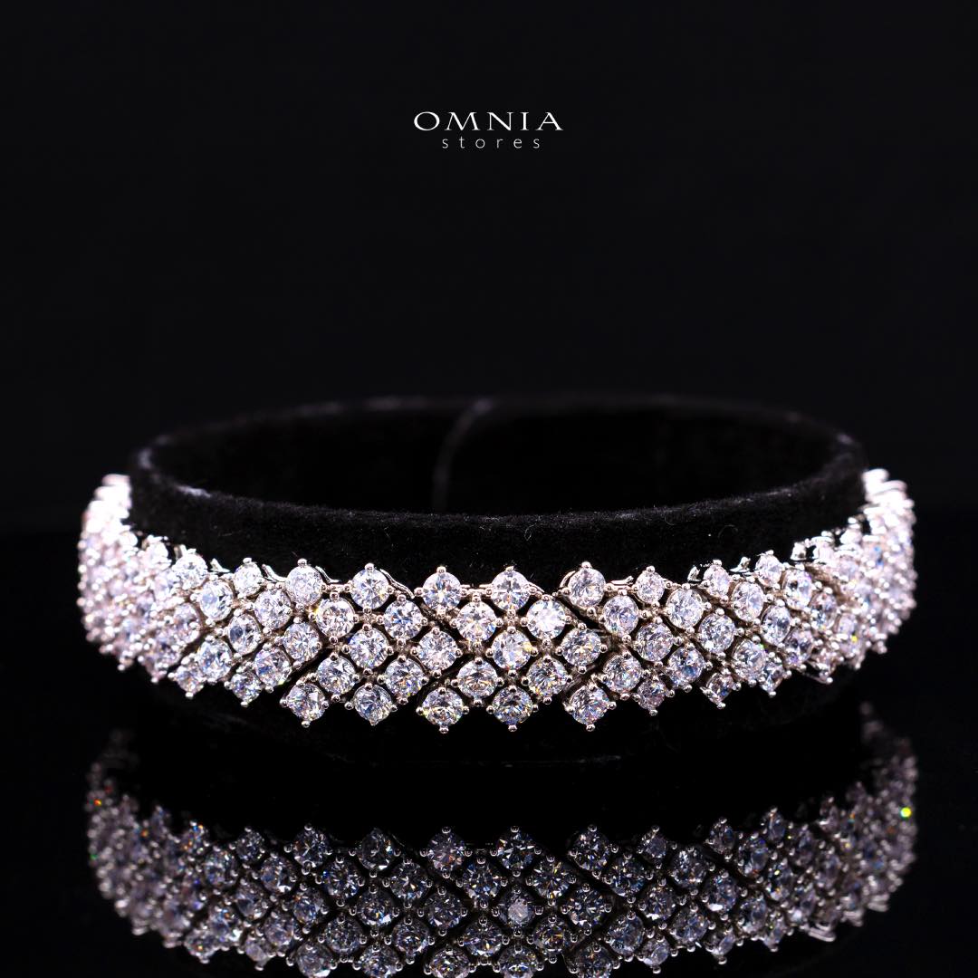 Omnia Thea Bridal Full Set Accessories High Quality Zircon Stone Premium Rhodium Plated