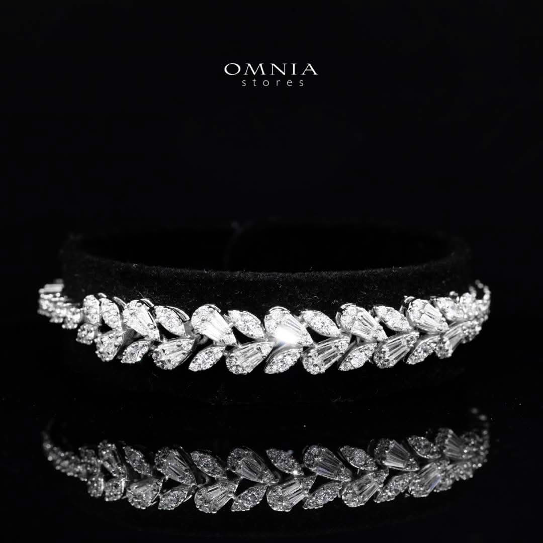 Omnia Aseel White Luxury Bridal Full Set in High Quality Zircon Stone Premium Rhodium Plated
