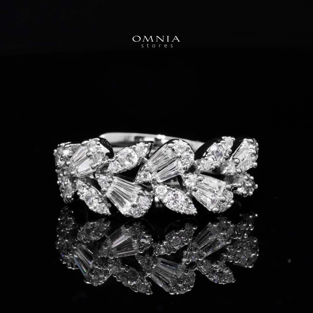 Omnia Aseel White Luxury Bridal Full Set in High Quality Zircon Stone Premium Rhodium Plated