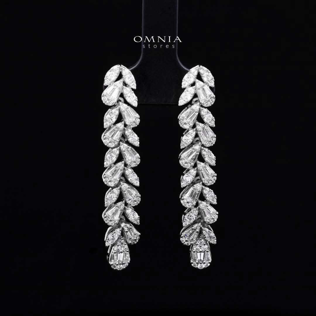 Omnia Aseel White Luxury Bridal Full Set in High Quality Zircon Stone Premium Rhodium Plated