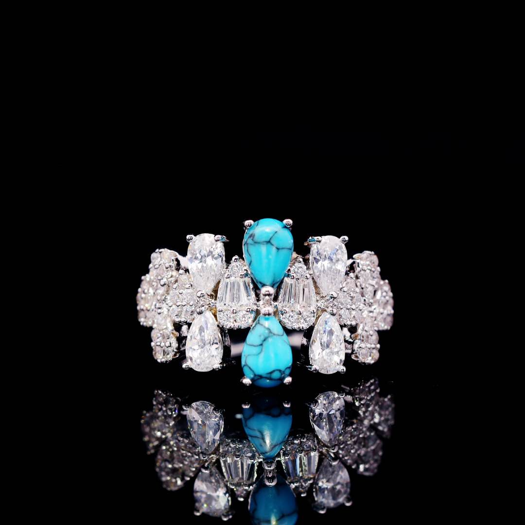 Omnia Lea Bridal Full Set Accessories in High Quality Zircon Stone Premium Rhodium Plated