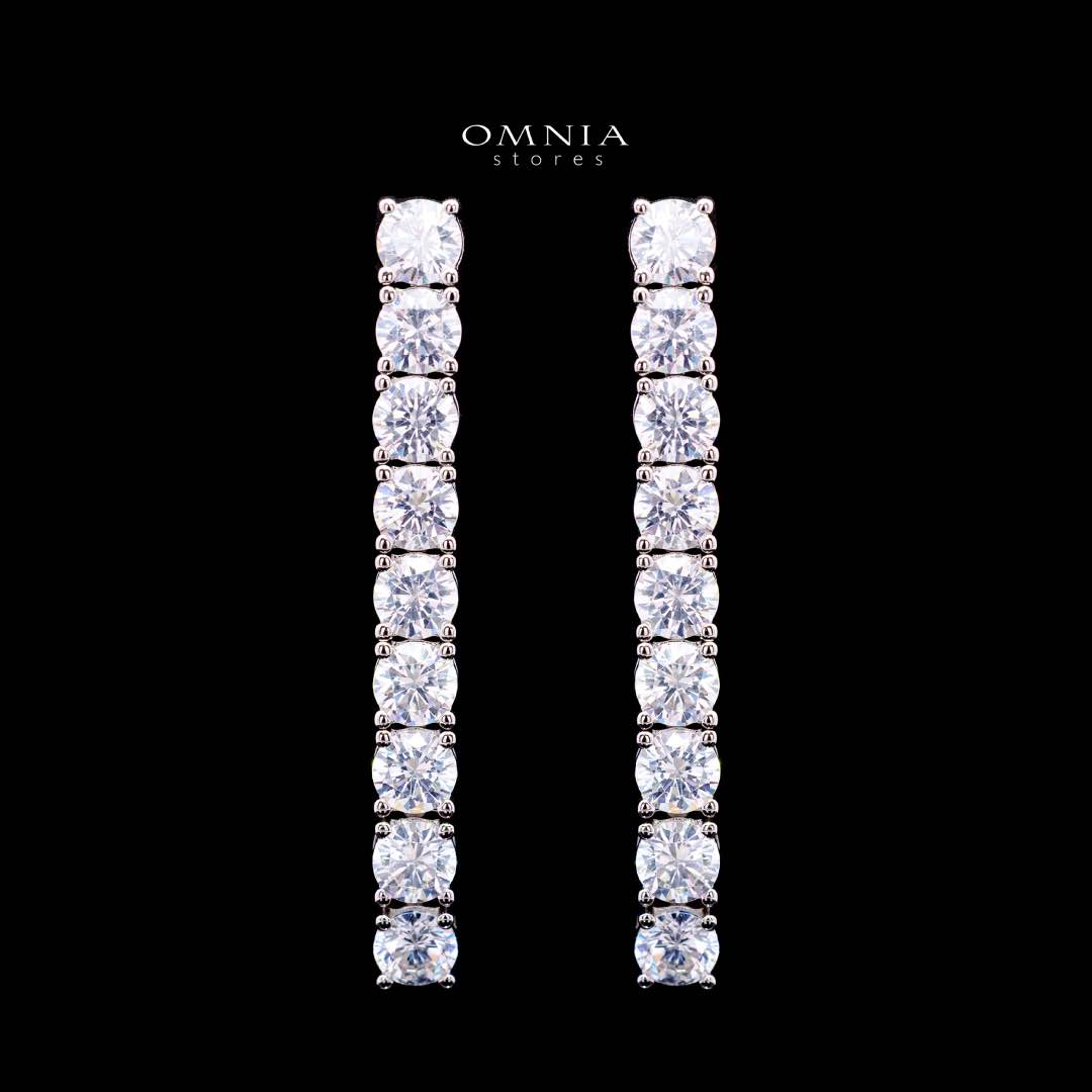 Omnia Rowan Bridal Full Set Accessories in High Quality Zircon Stone in Rhodium Plated