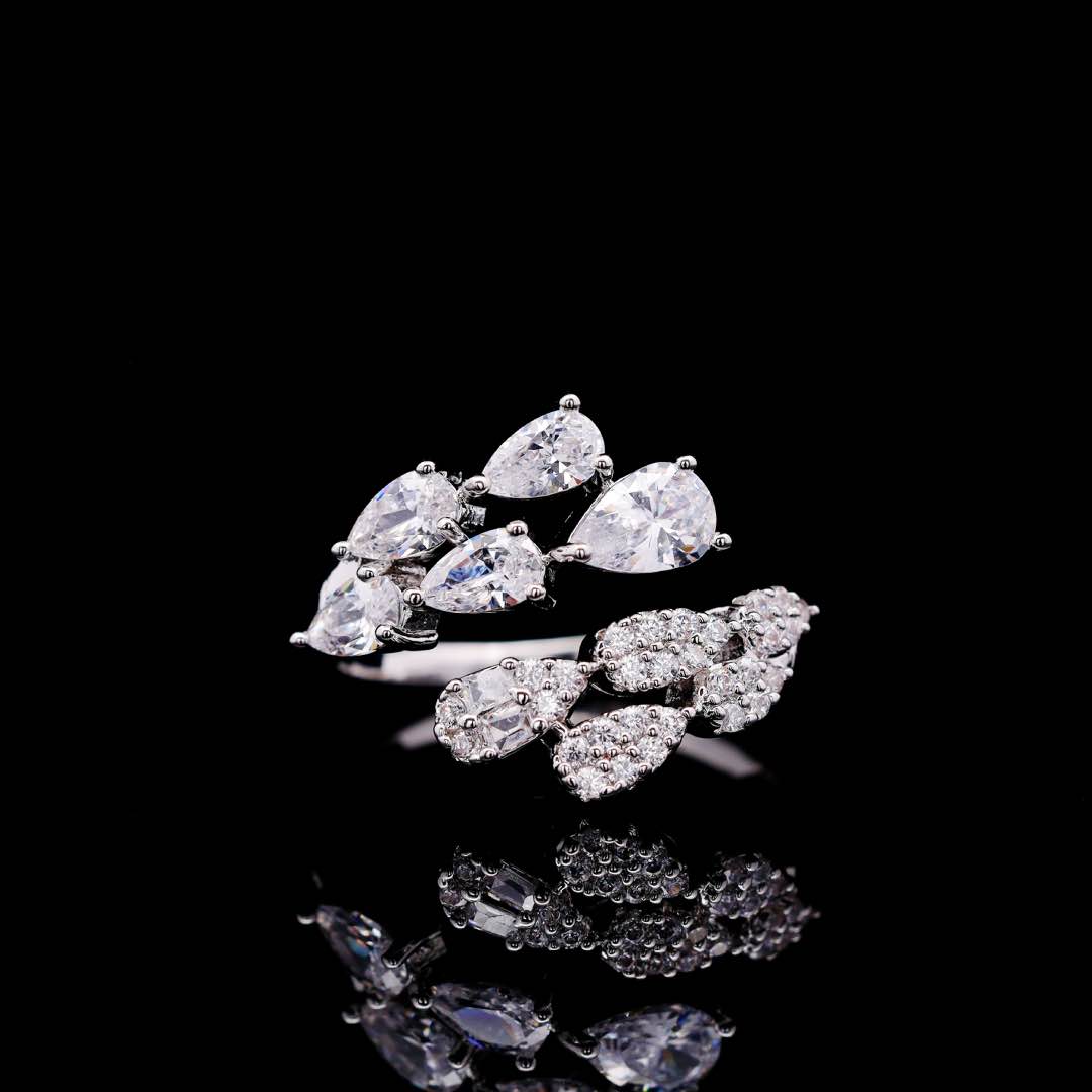 Omnia Senna Luxury Bridal White Full Set in High Quality Zircon Stone Premium Rhodium Plated