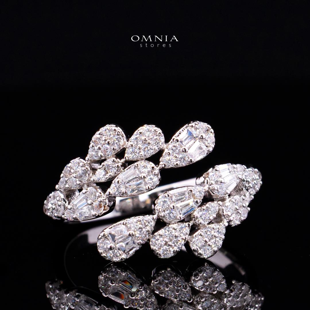 Omnia Beretta Luxury White Bridal Full Set in High Quality Zircon Stone Rhodium Plated