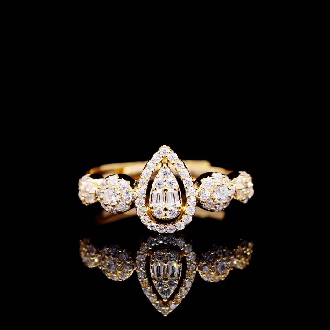 Omnia Mila Luxury Golden Choker Bridal Full Set in High Quality Zircon Stone Rhodium Plated (16 cm only available in ksa)