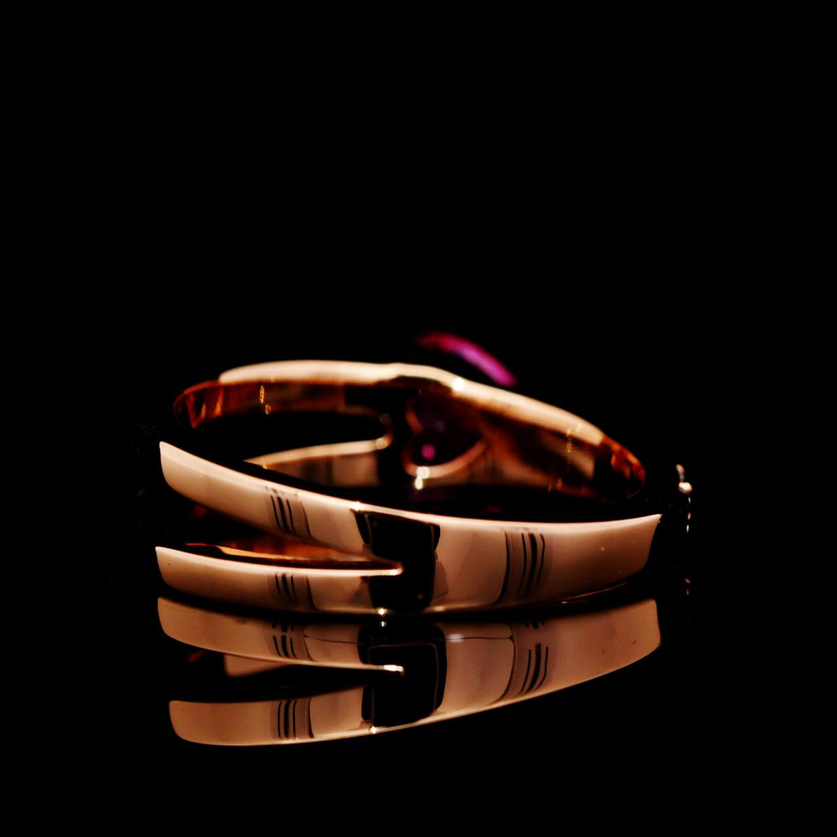 Nimah Pink Heart-Shaped Ring with Certificate | High-Quality Simulated Diamonds in 925 Sterling Silver, Rose Gold-Plated back