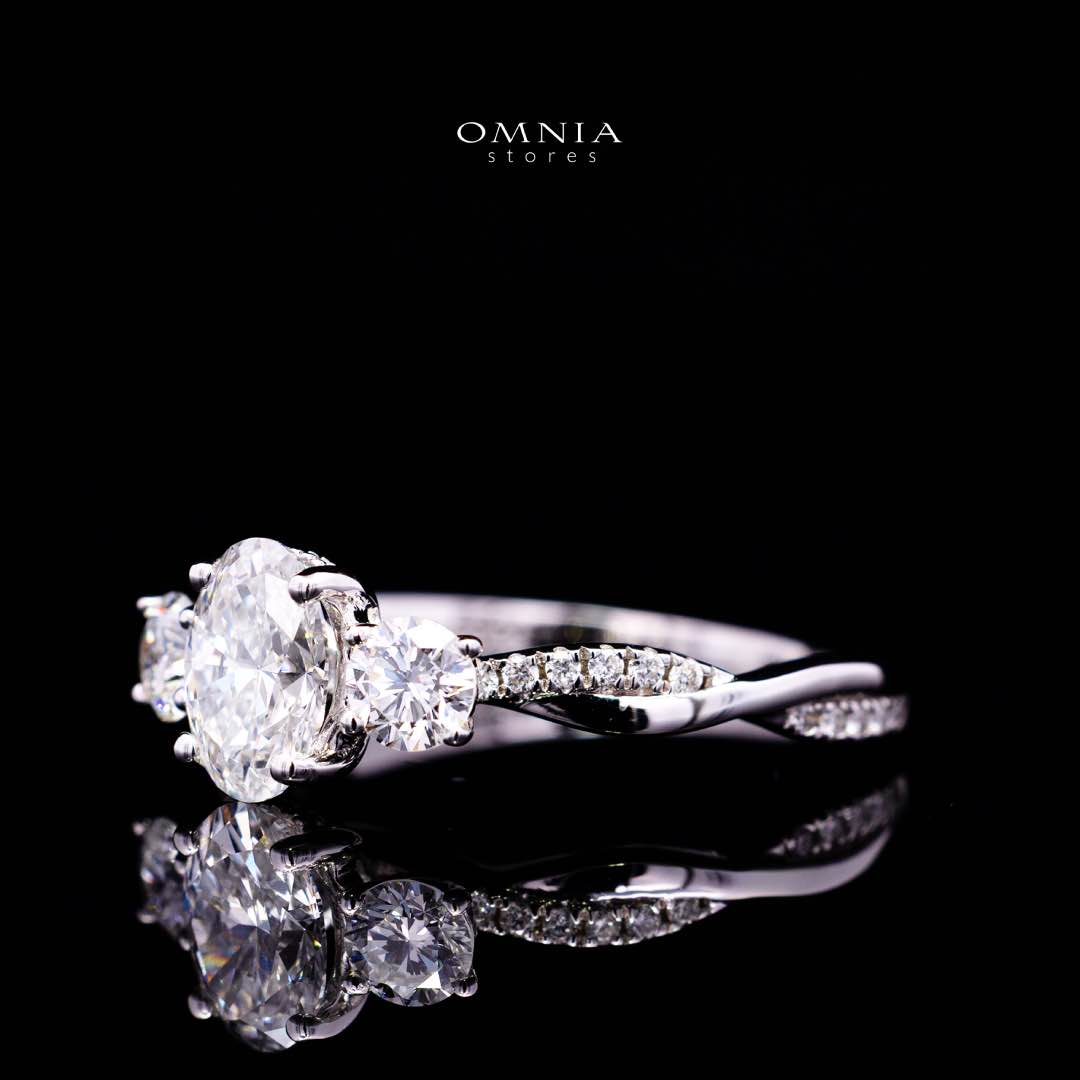 Jamyla Lab Grown With IGI Certified D VS1 Round White Ring In 925 Silver 1.00ct