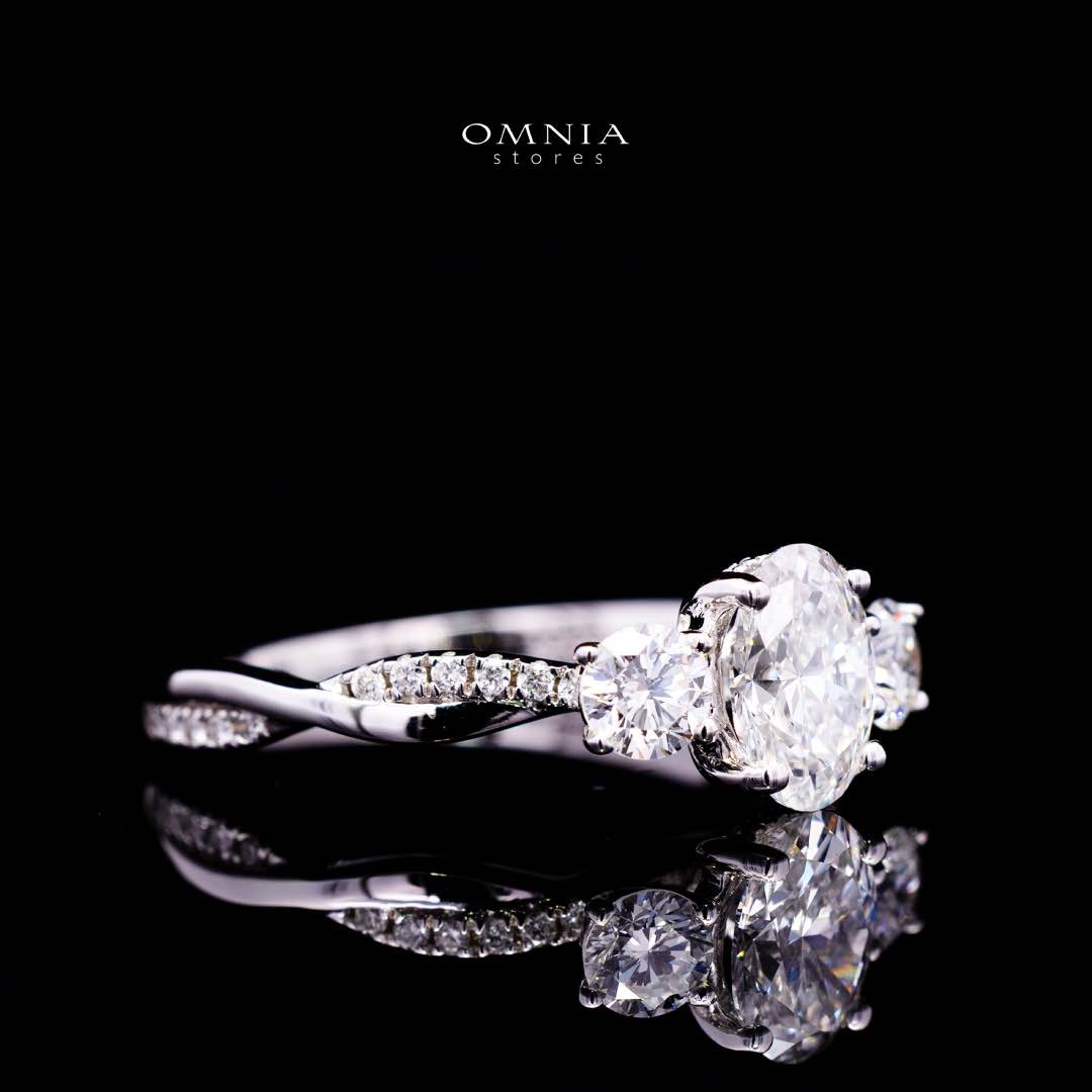 Jamyla Lab Grown With IGI Certified D VS1 Round White Ring In 925 Silver 1.00ct