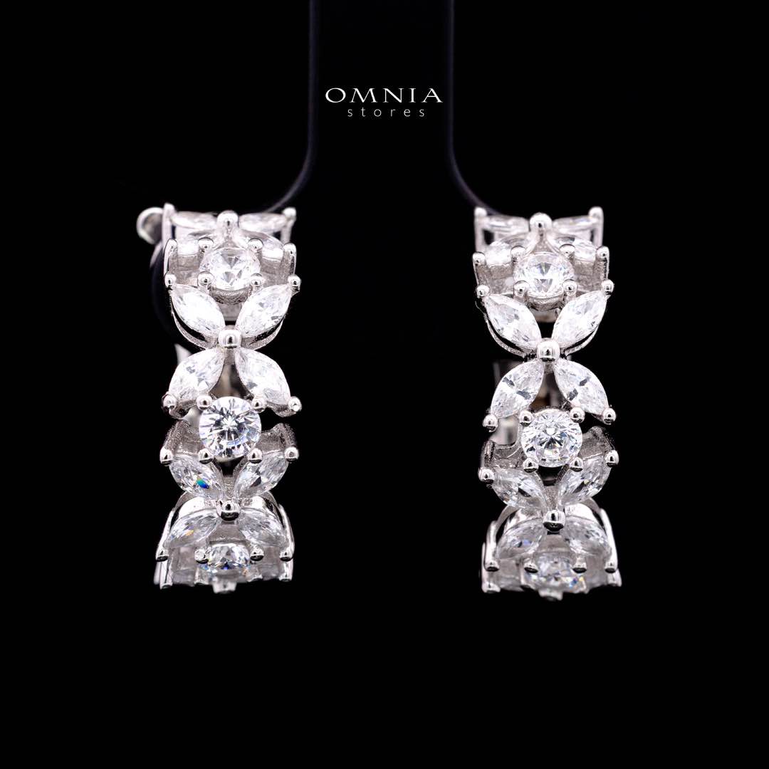 Omnia Lamara Floral-Inspired Tennis Set in 925 Silver with High Quality Iced Cut Stones - OMNIASTORES UAE