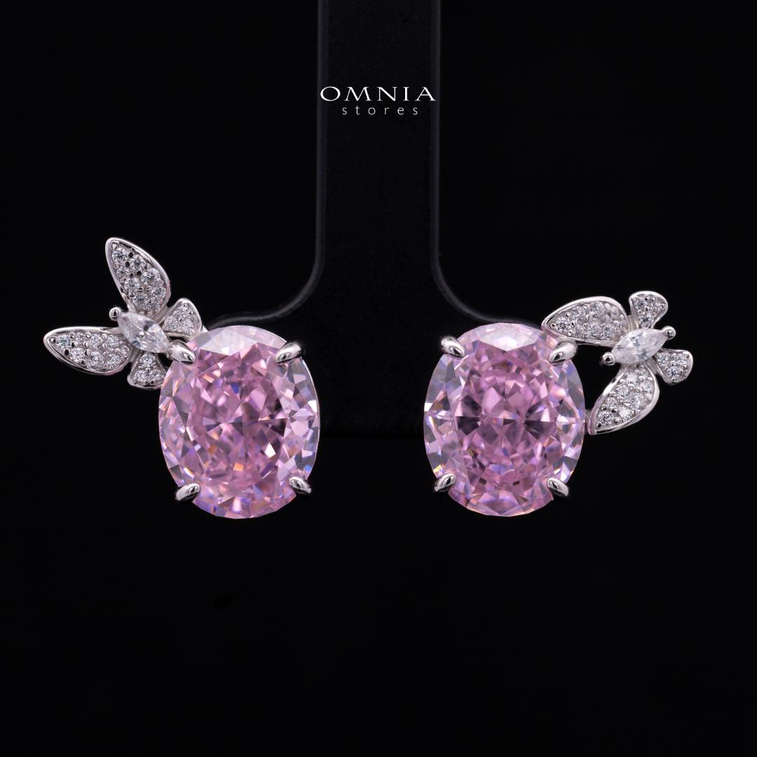Omnia Maysun Pink Full Set In 925 Silver High Quality Simulated Diamonds