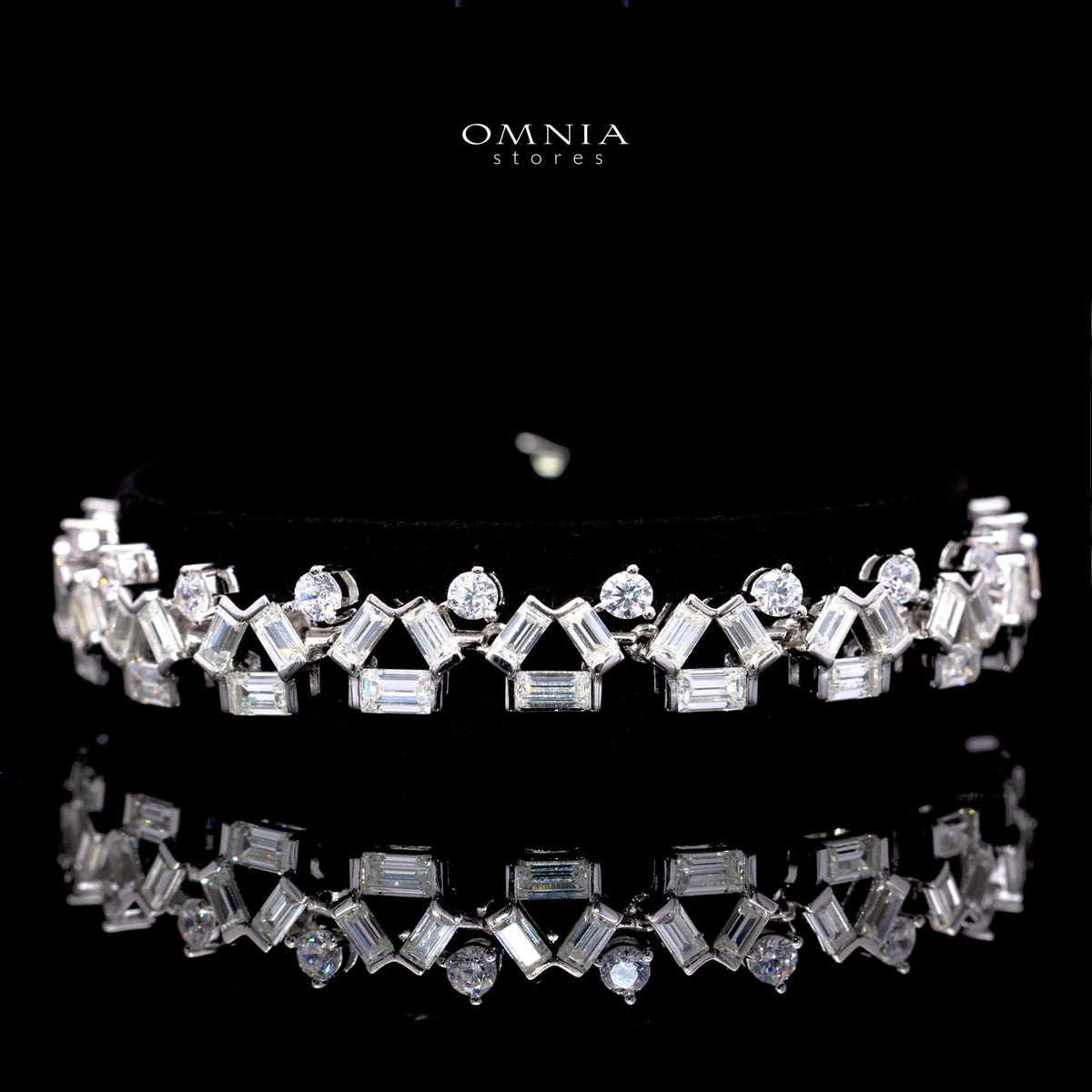 Milly Bracelet with Certified High-Quality Premium Simulated Diamonds in 925 Sterling Silver
