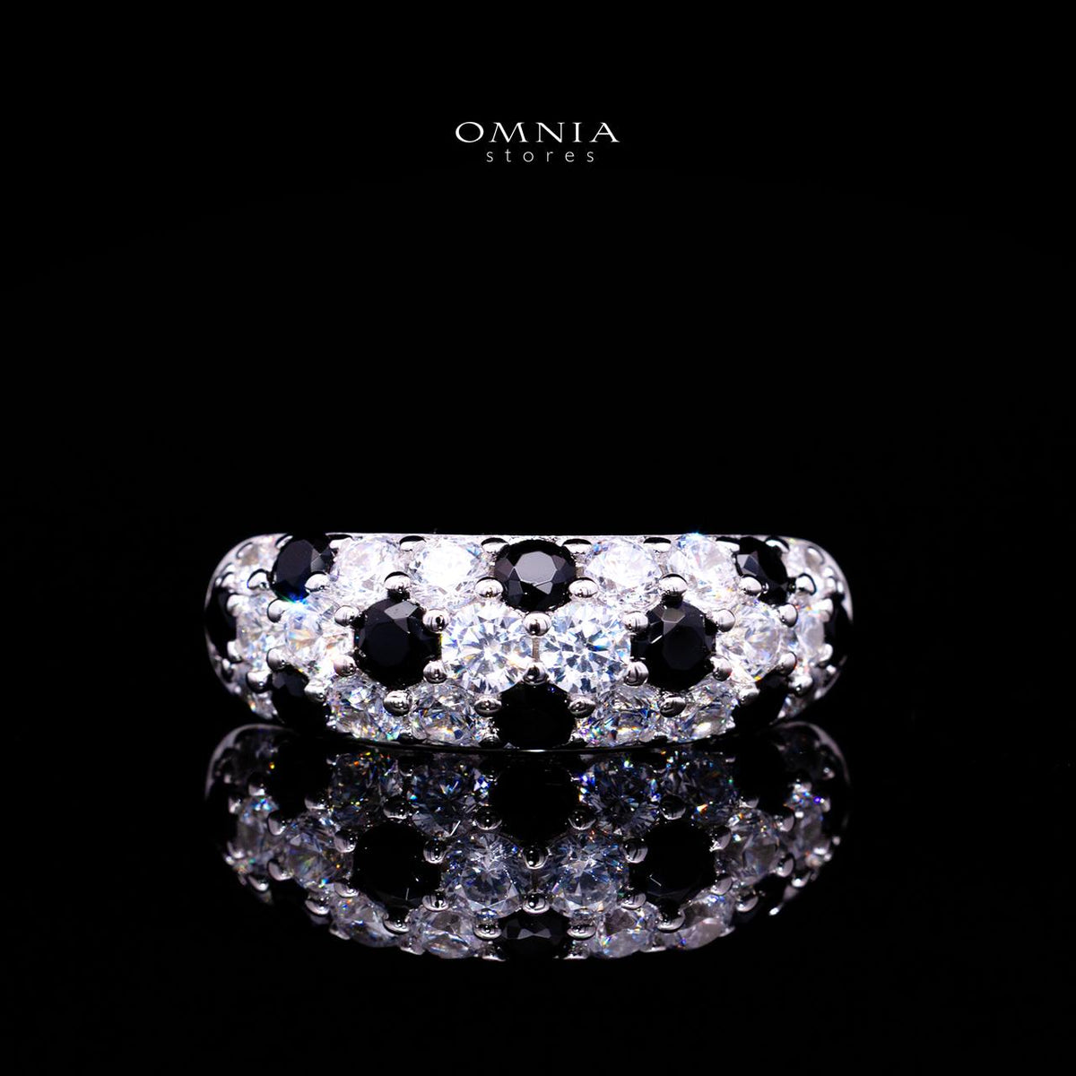Angie Ring with Certified Premium Simulated Diamonds in 925 Sterling Silver