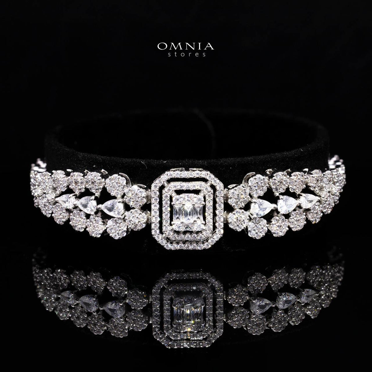 Marcella White Bridal Jewelry Set Premium Rhodium-Plated High-Quality Zircon Stones