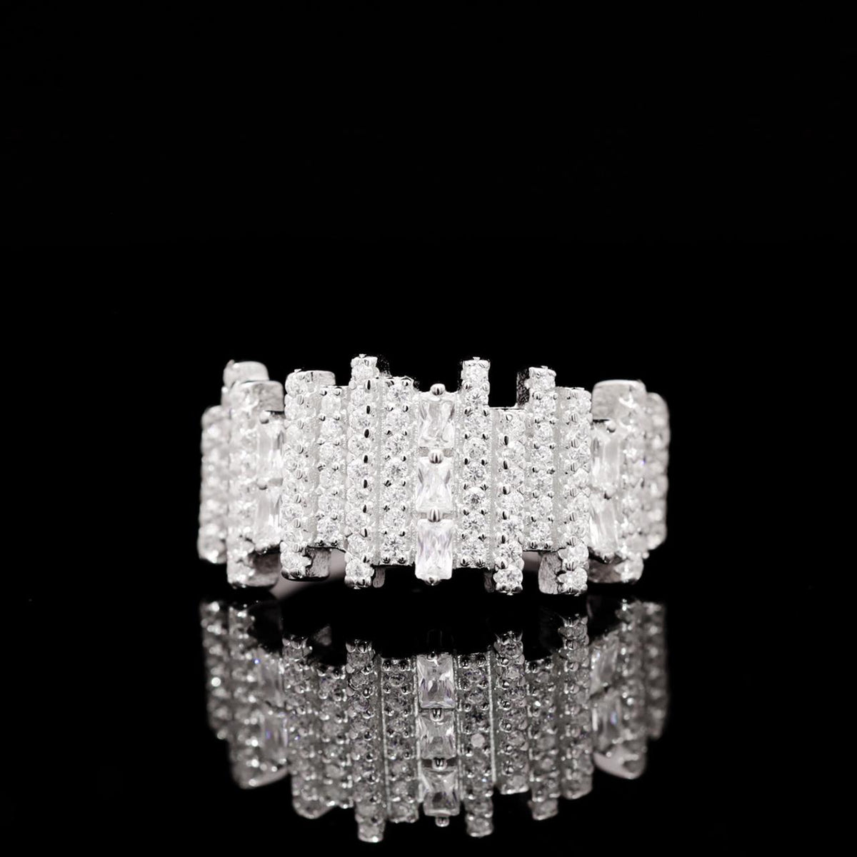 Eshaal White Luxury Bridal Full Set | 925 Sterling Silver with High-Quality Simulated Diamonds