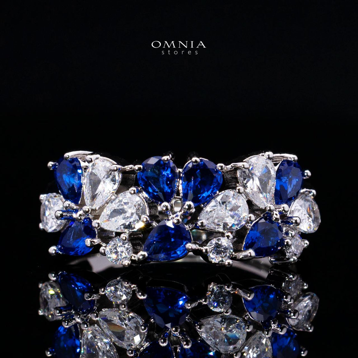 Safira Blue Luxury Bridal Full Jewelry Set with High-Quality Premium Simulated Diamonds