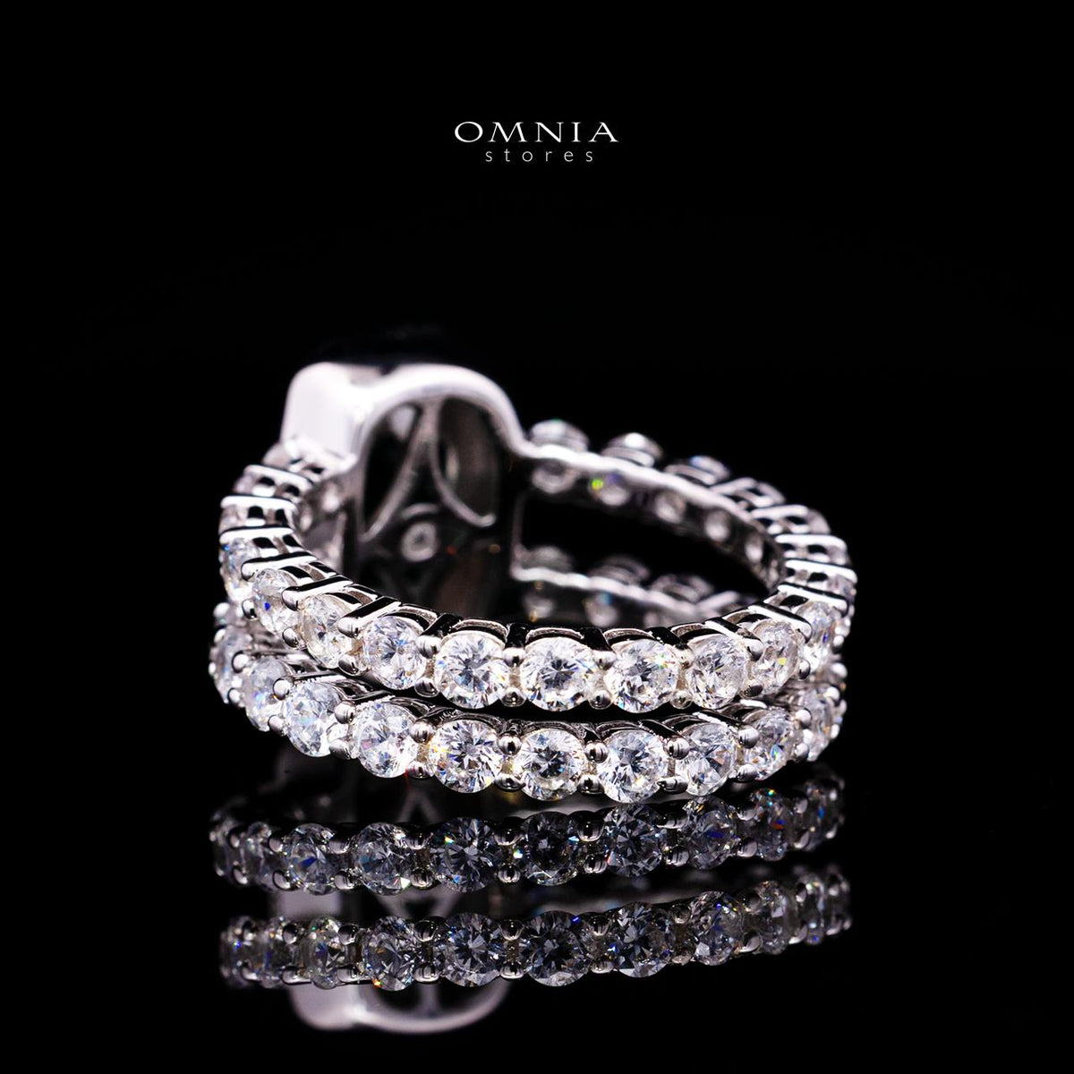 Kamili Green Ring with Certified High-Quality Premium Simulated Diamonds in 925 Sterling Silver