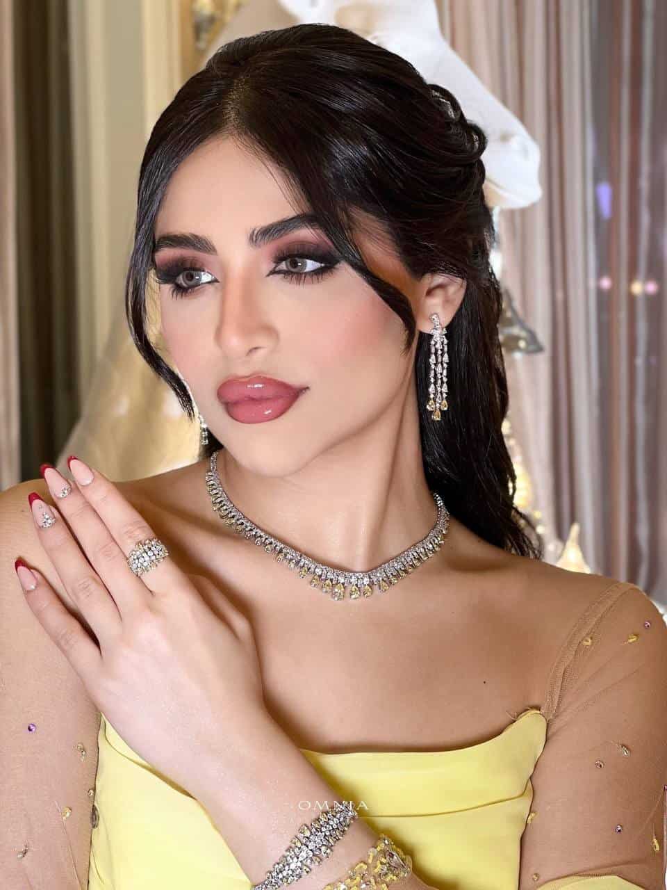 Omnia Nisrine Yellow Bridal Full Set in High Quality Zircon Stone Rhodium Plated