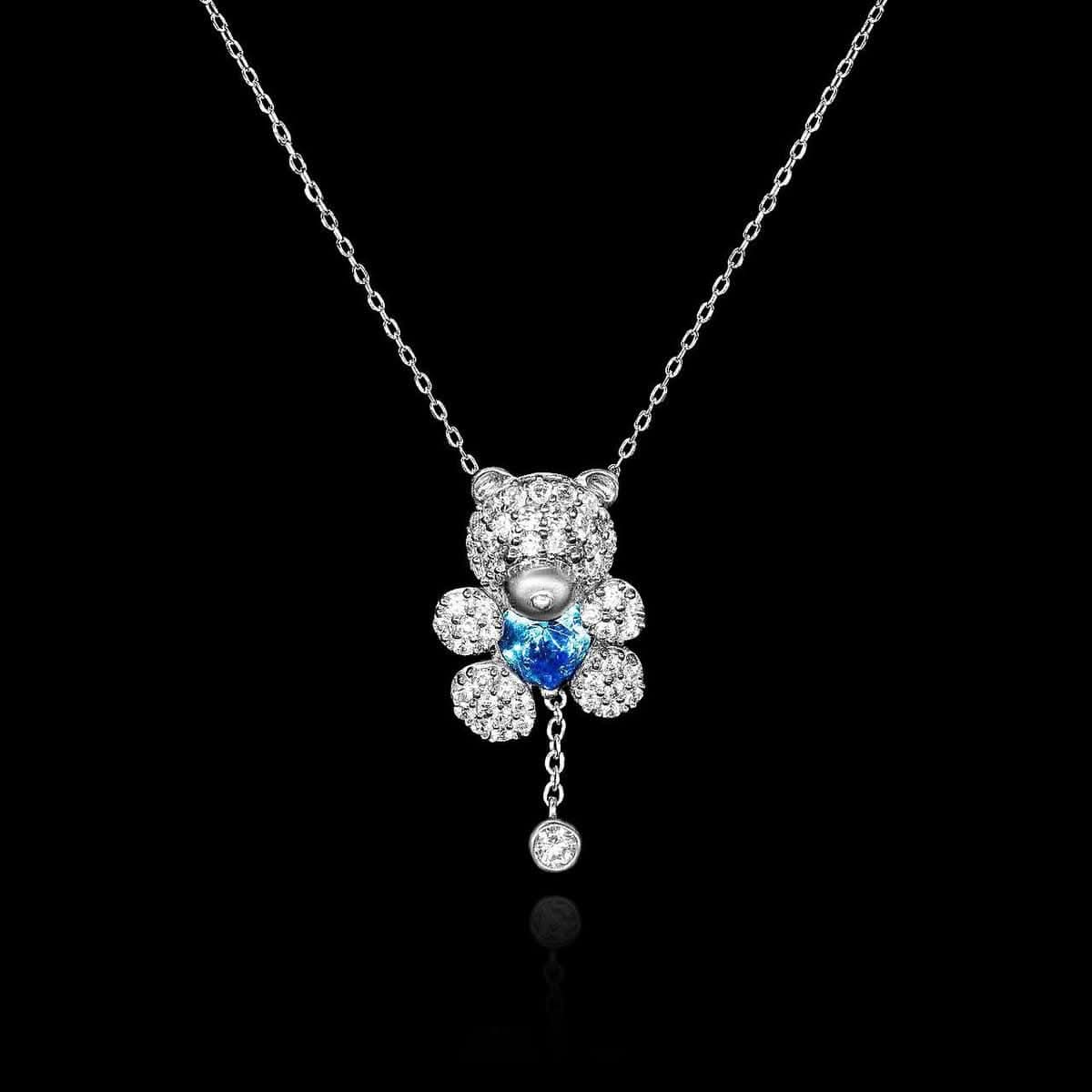 Omnia Maysa Necklace in 92.5 Silver In High Quality CZ Zircon Stone - OMNIASTORES UAE