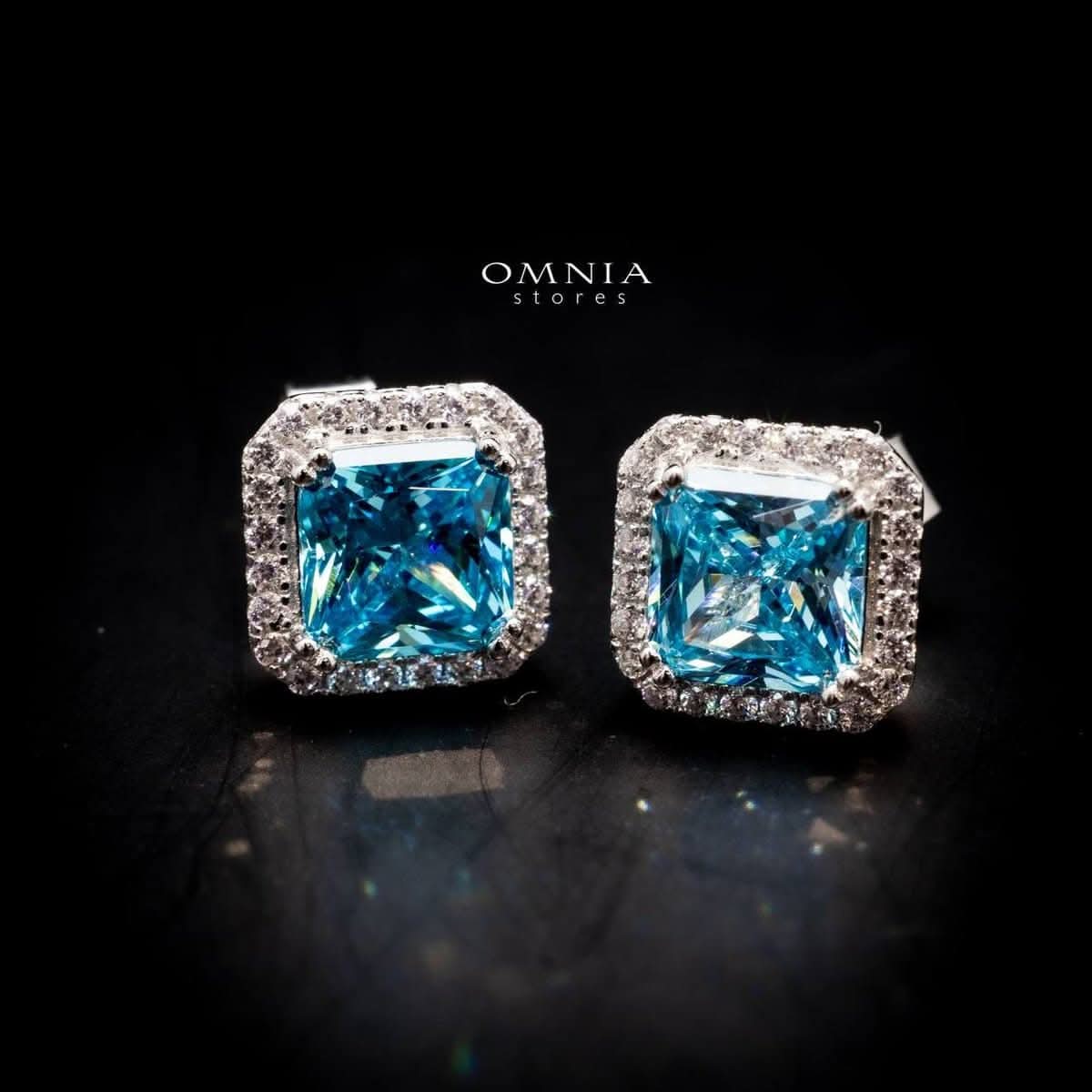 Omnia Adara Earring Sky Blue 925 Silver in High Quality Simulated diamonds - OMNIASTORES UAE
