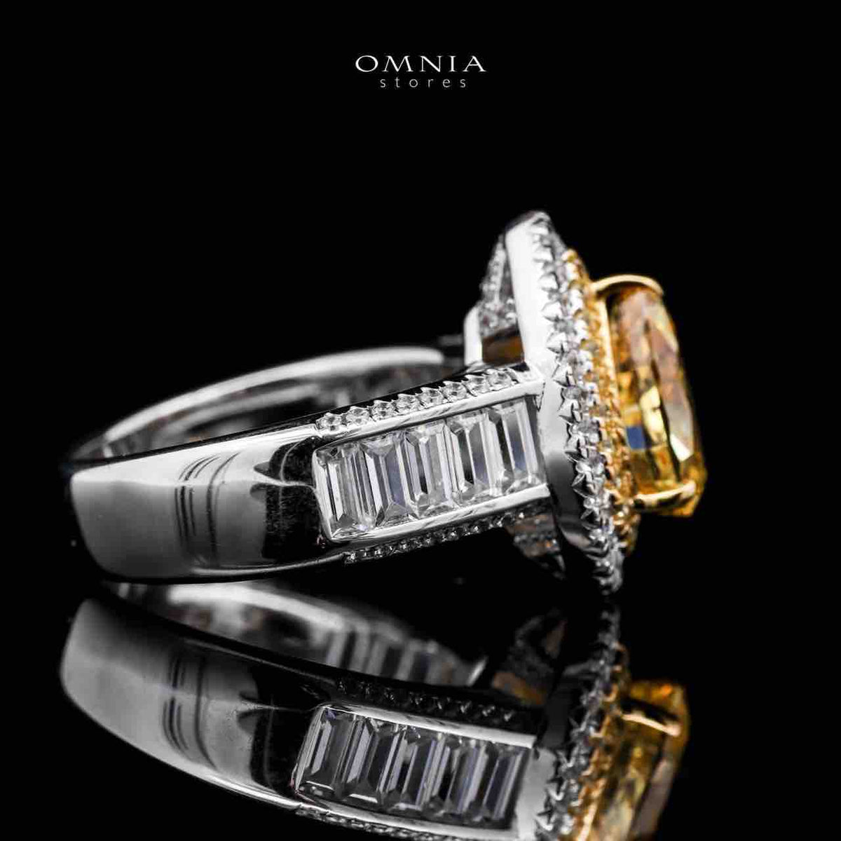 Omnia Anood Ring 2.00 Carat in 925 Silver High Quality Simulated Diamonds - OMNIASTORES UAE