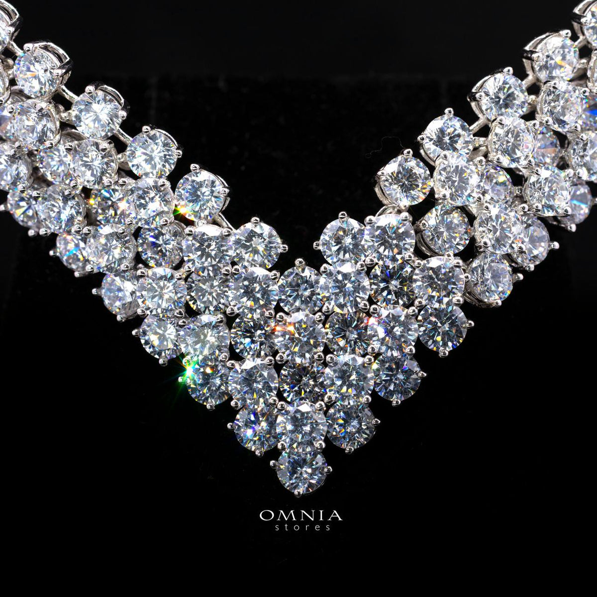 Celopatra Necklace with High-Quality Premium Simulated Diamonds in 925 Sterling Silver