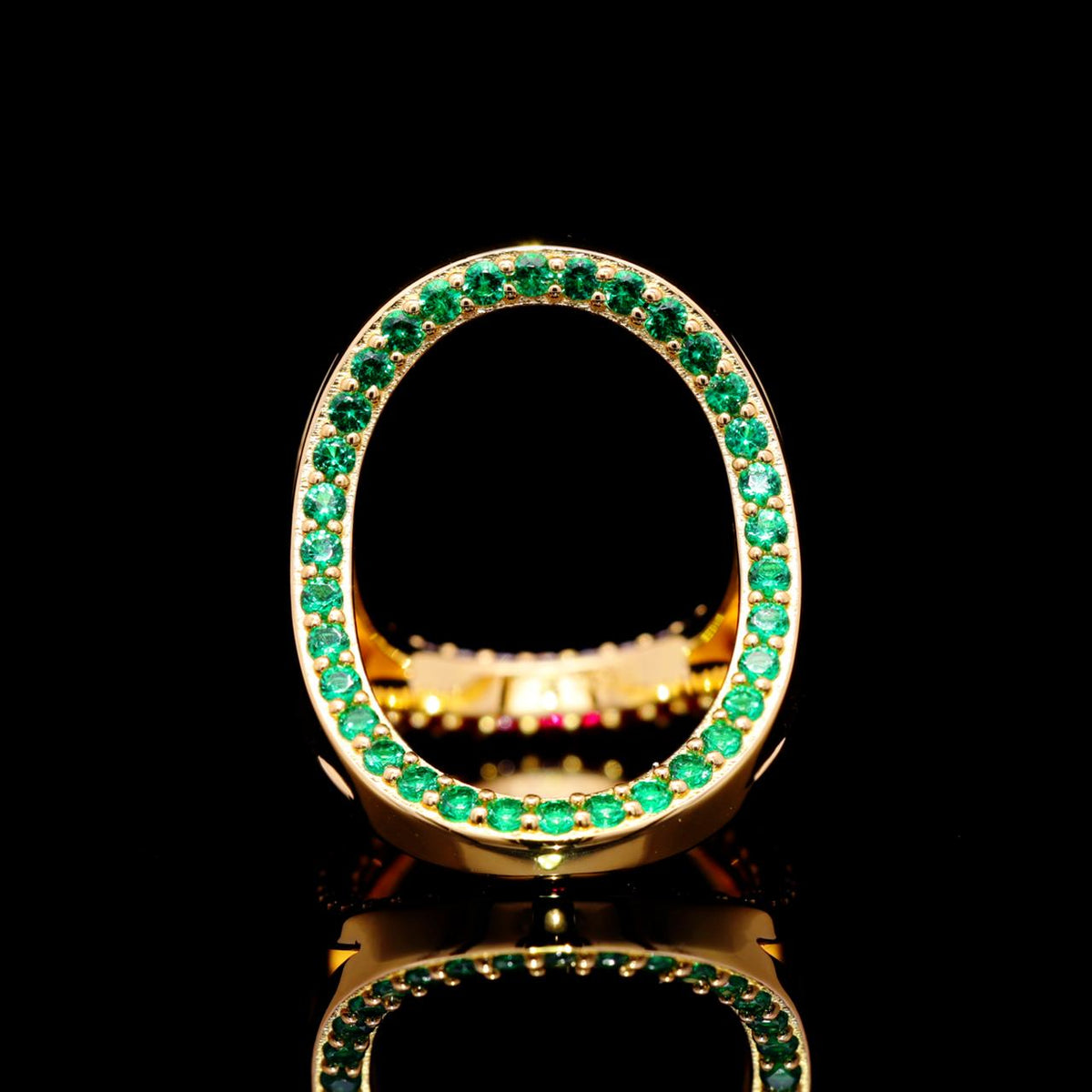 Makarim Multicolor Ring with Certificate | High-Quality Simulated Diamonds in 925 Sterling Silver, Gold Plated