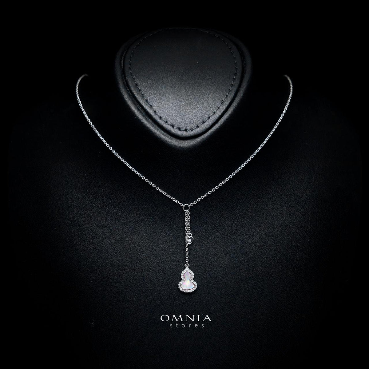 Denisse Necklace with Certified Premium Simulated Diamonds in 925 Sterling Silver