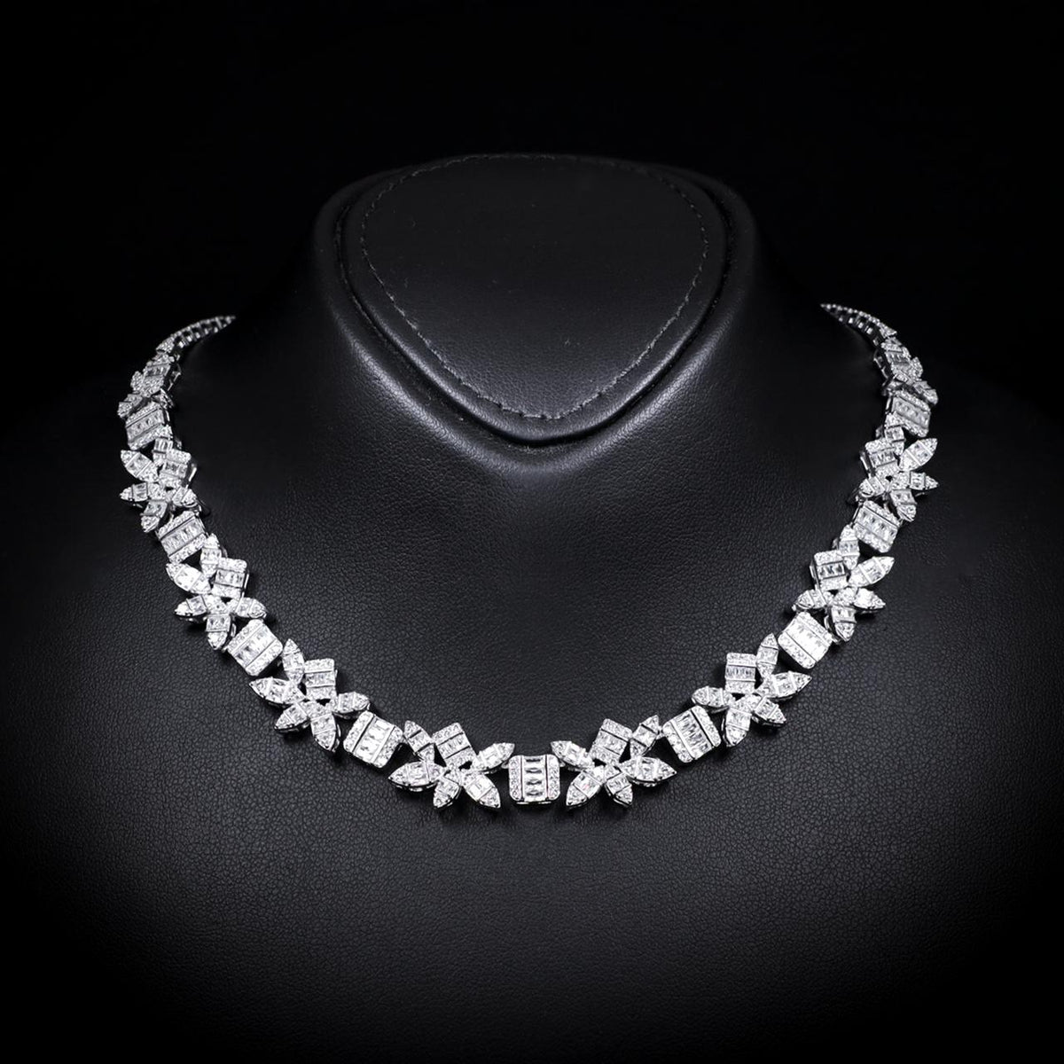 Ayanah White Luxury Bridal Full Set | 925 Sterling Silver with High-Quality Simulated Diamonds