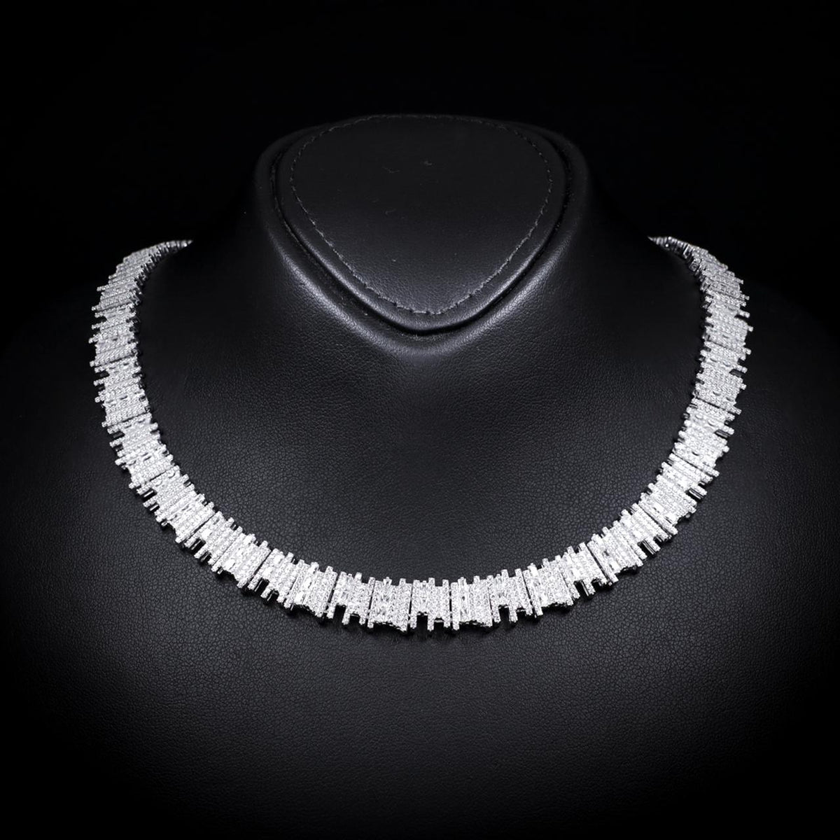 Eshaal White Luxury Bridal Full Set | 925 Sterling Silver with High-Quality Simulated Diamonds