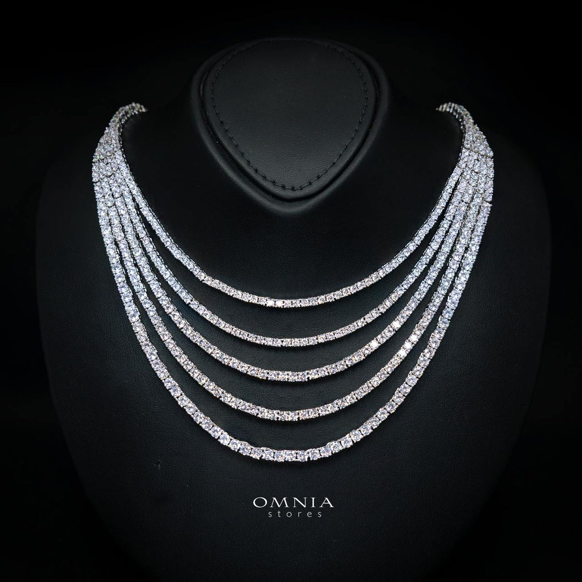 Yasmira White Luxury Bridal Full Set with High-Quality Simulated Diamonds, Rhodium Plated