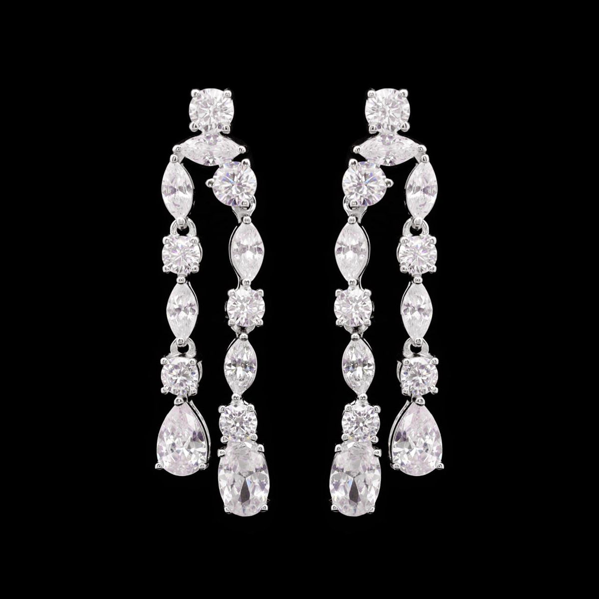 Chloe White Luxury Bridal Full Set | 925 Sterling Silver with High-Quality Simulated Diamonds