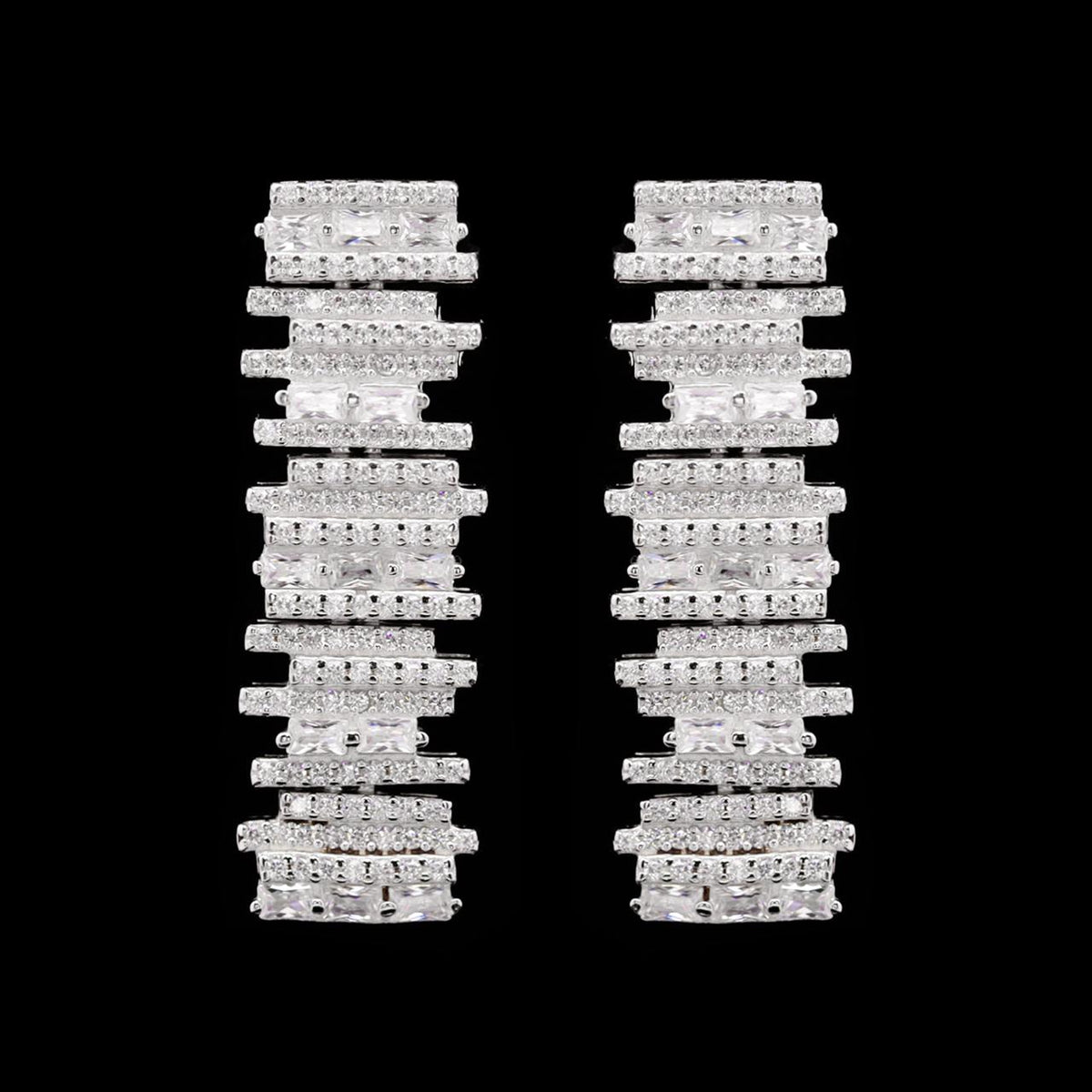 Eshaal White Luxury Bridal Full Set | 925 Sterling Silver with High-Quality Simulated Diamonds