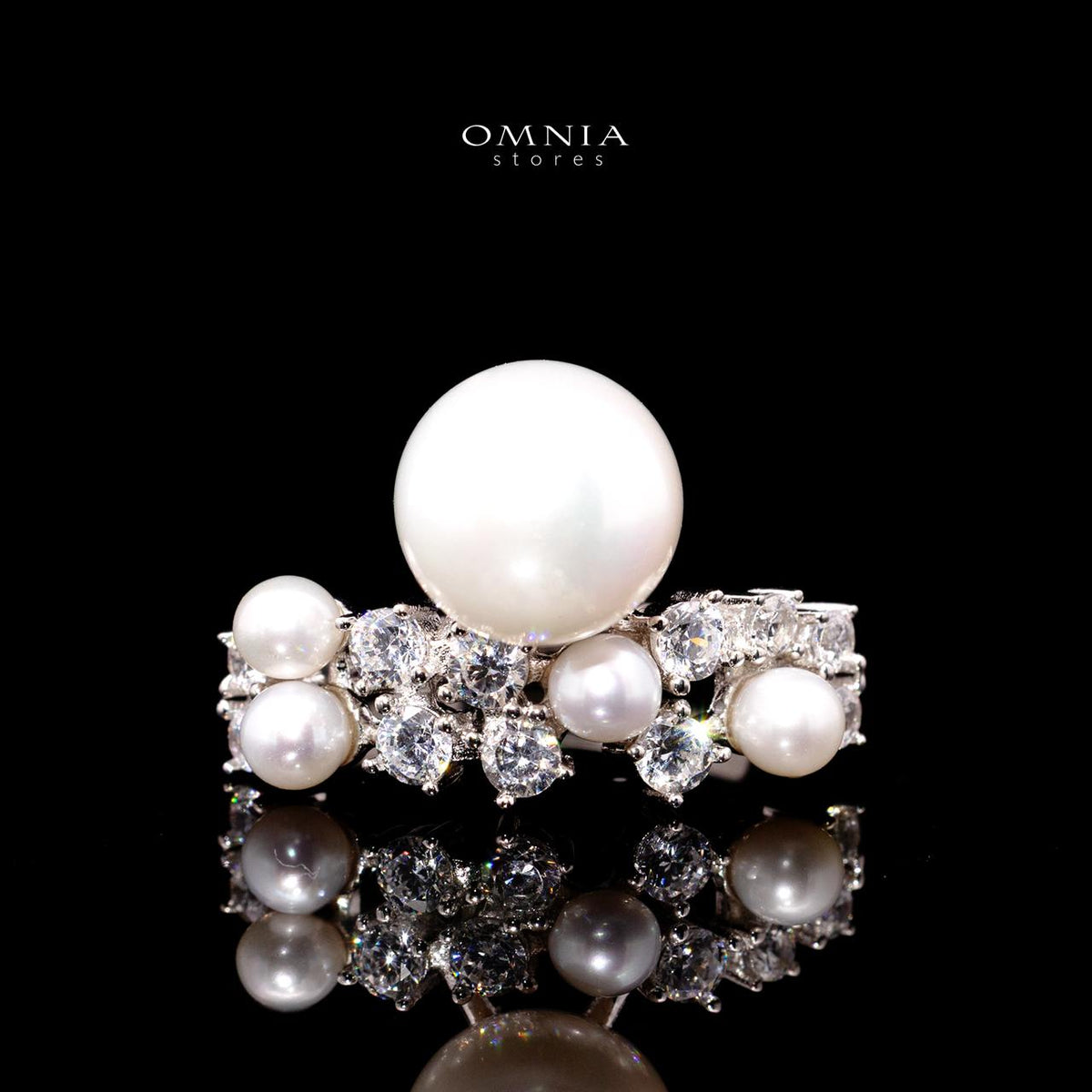 Omnia Behati Fresh Real Water Pearl Set In 925 Silver High Quality Simulated diamonds