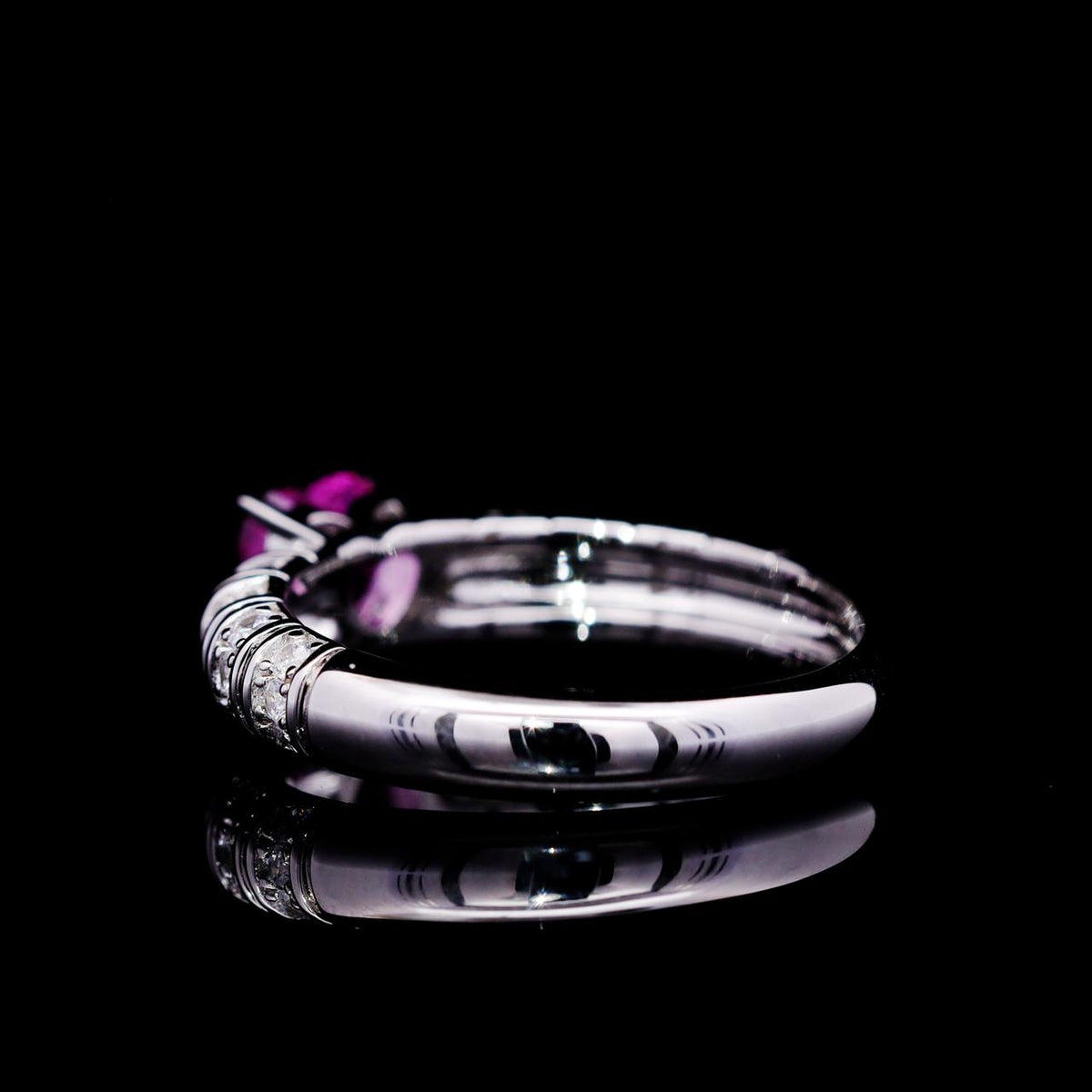 Binsha Pink Heart-Shaped Ring with Certificate | High-Quality Simulated Diamonds in 925 Sterling Silver